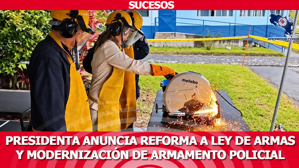 Presidenta anuncia reforma a ley de armas y modernización de armamento policial