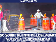 Paso sobre puente de los lagartos vuelve a la normalidad
