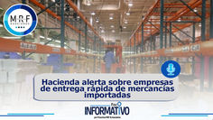 Hacienda alerta sobre servicios de empresas de entrega rápida de mercancías