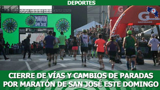 Cierre de vías y cambios de paradas por Maratón de San José este domingo