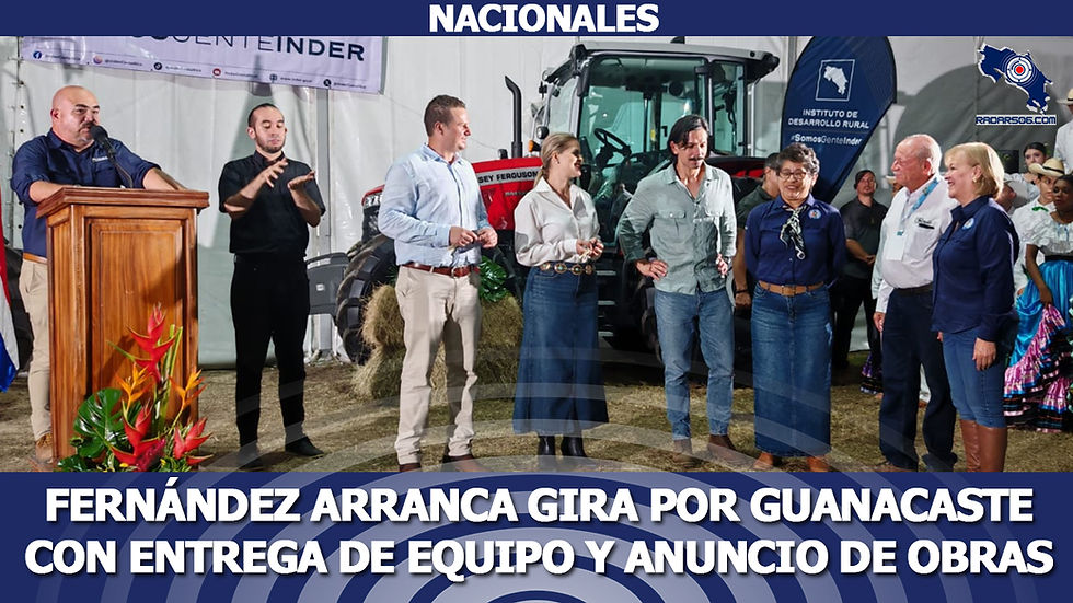 Fernández arranca gira por Guanacaste con entrega de equipo y anuncio de obras