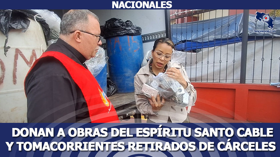 Donan a Obras del Espíritu Santo cable y tomacorrientes retirados de cárceles