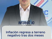 Inflación regresa a terreno negativo tras dos meses