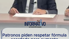 Patronos piden respetar fórmula acordada para aumento salarial 2027
