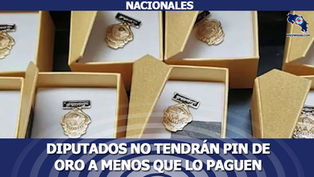 Diputados no tendrán pin de oro a menos que lo paguen
