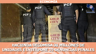 Hacienda decomisa 30 millones de unidades e interpone 15 denuncias penales 