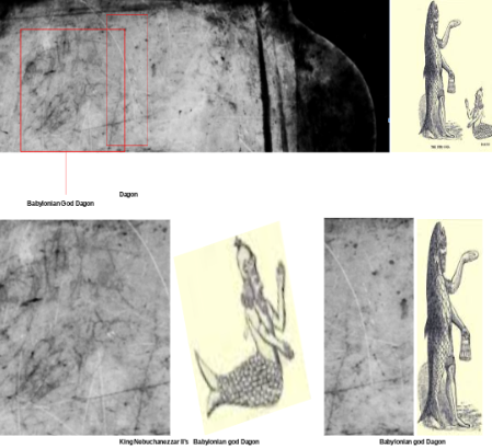 Ancient engraving of King Nebuchadnezzar's god Dayon found on Noah's Tzohar