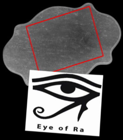 Ancient engraving of the Eye of Ra found on the original Noahic Tzohar