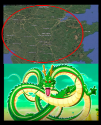 Another ancient engraving of DBZ fictional character Shenron found over England