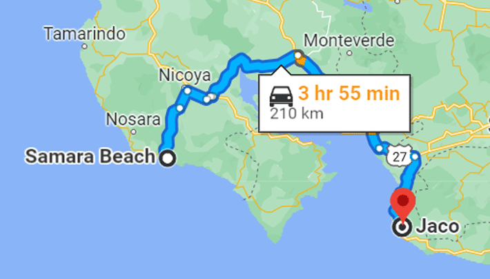 Route to Jaco