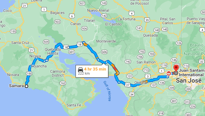 Route to San Jose Airport