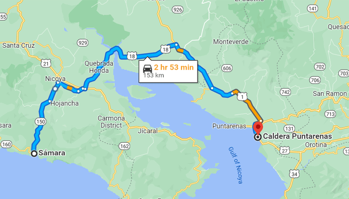 Route to Caldera