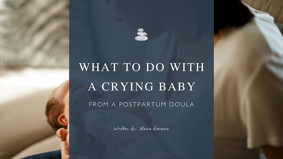 What To Do With A Crying Baby - From a Postpartum Doula