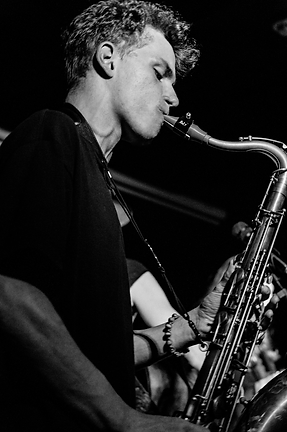 wedding saxophone player performing on stage