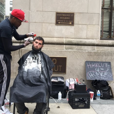 Haircuts for Homeless Barbershop 