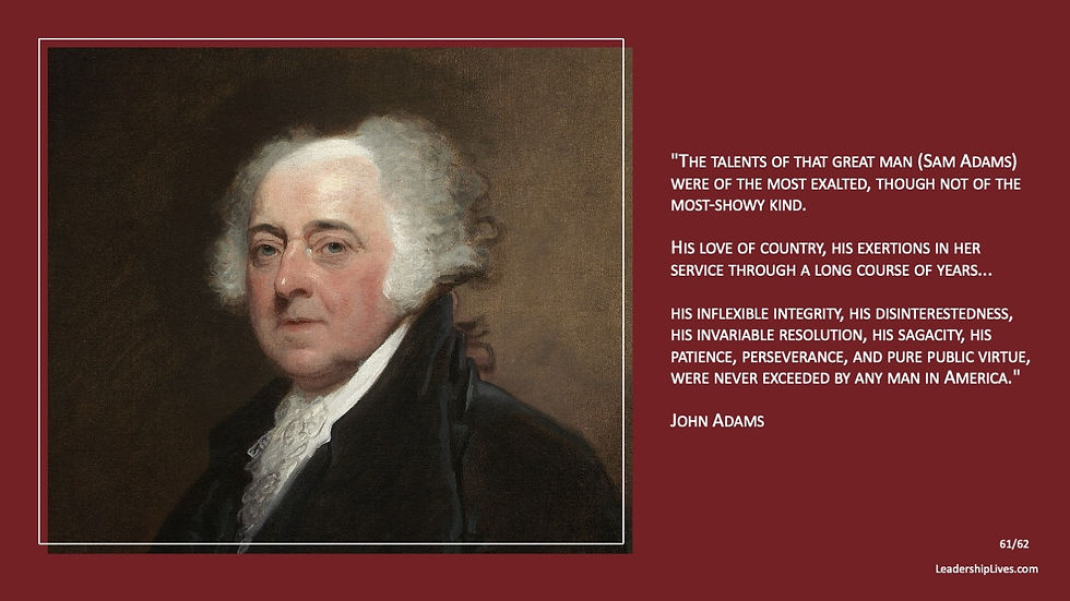 "The talents of that great man..."