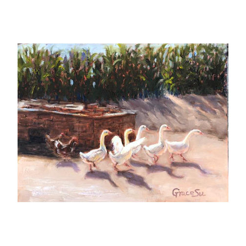 Fleeing Ducks