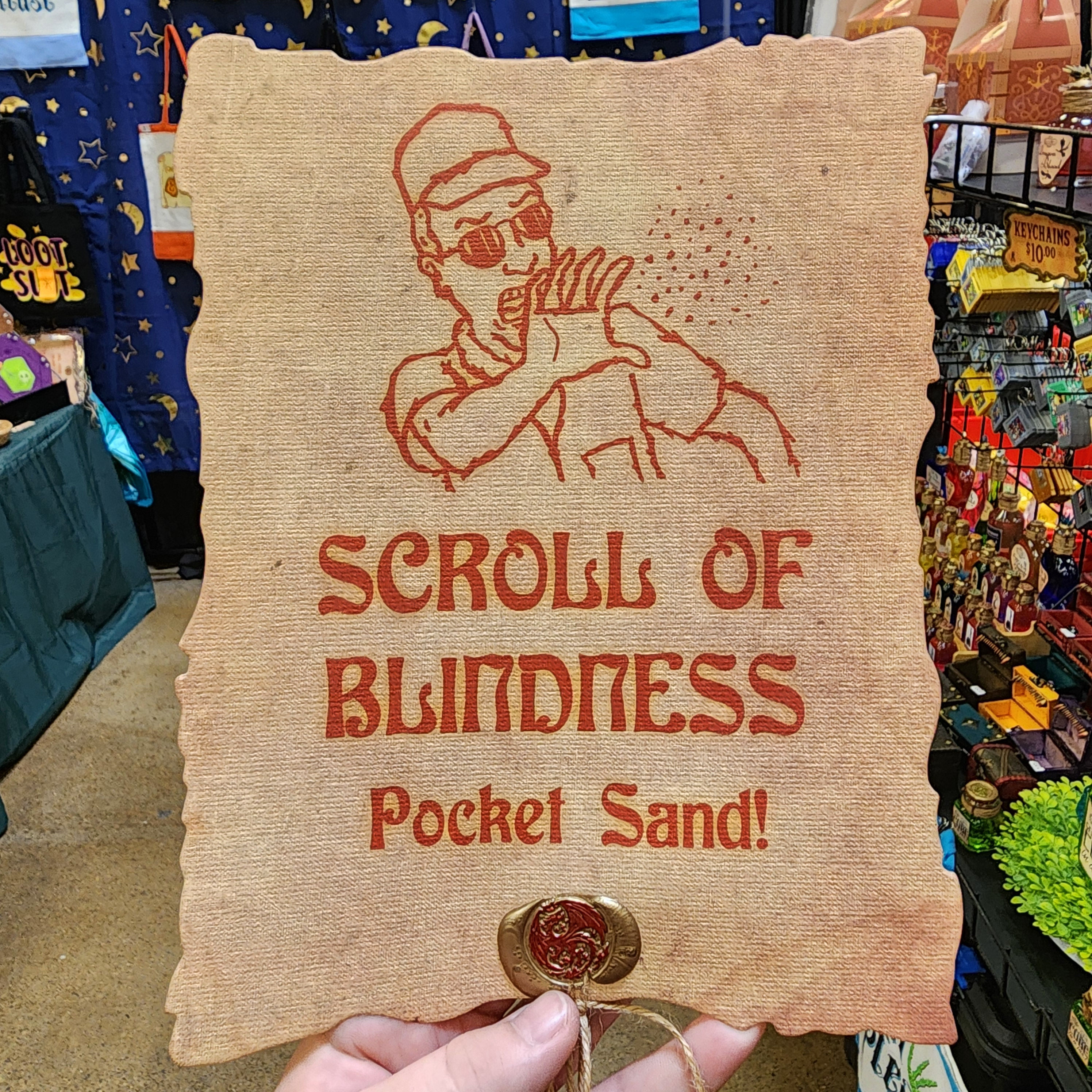Dale Gribble Scroll of Blindness Prop-Wall Decor, King of the Hill Inspired
