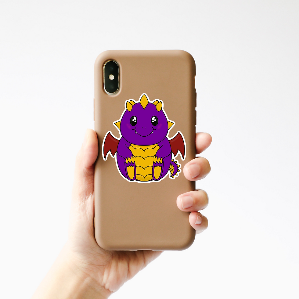 Thumbnail: Familiar  Dragon Sticker - Water-Resistant Vinyl Stickers