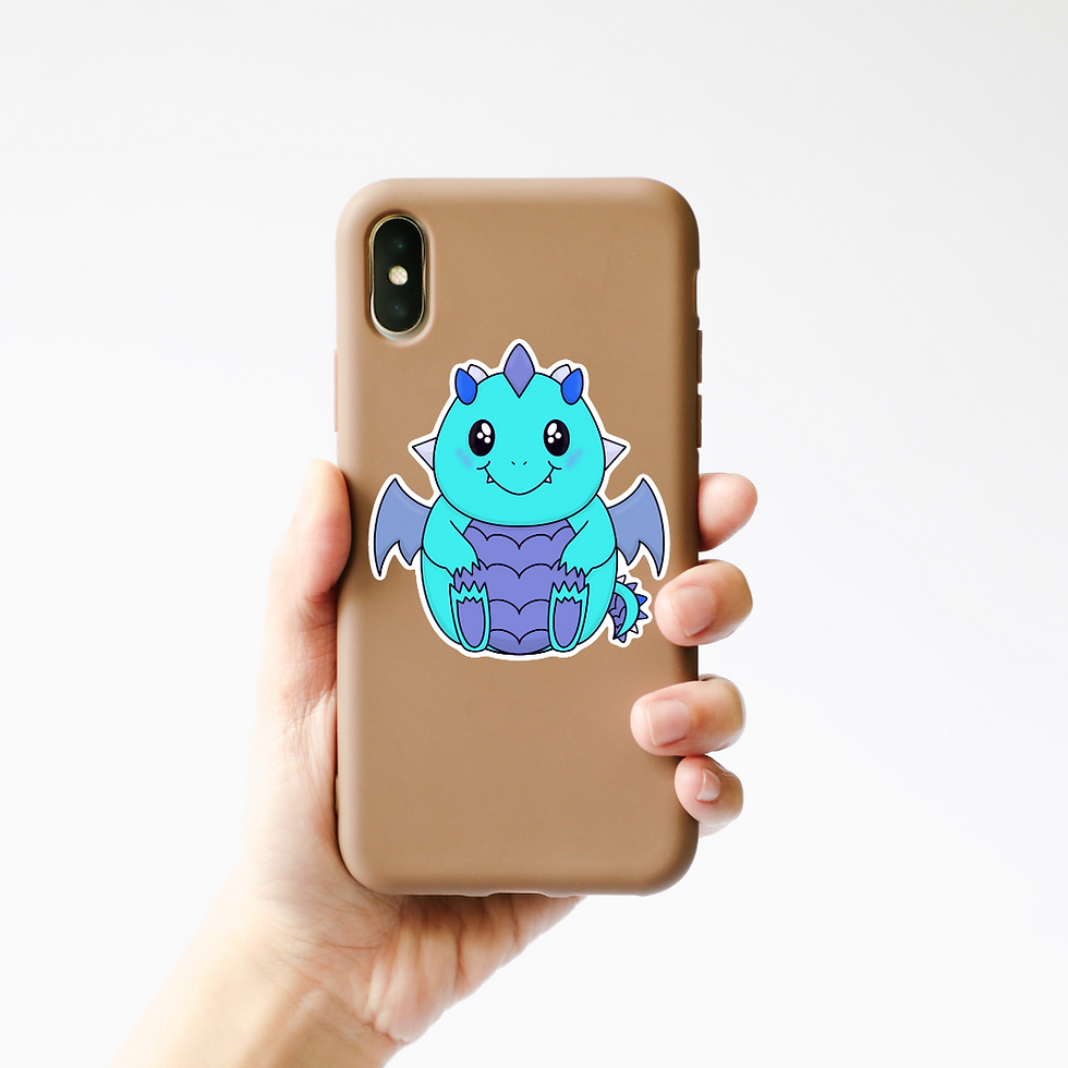 Thumbnail: Ice  Dragon Sticker - Water-Resistant Vinyl Stickers