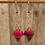 Thumbnail: Black and Pink Gem Earrings - Role-Playing Game Dangle Earrings