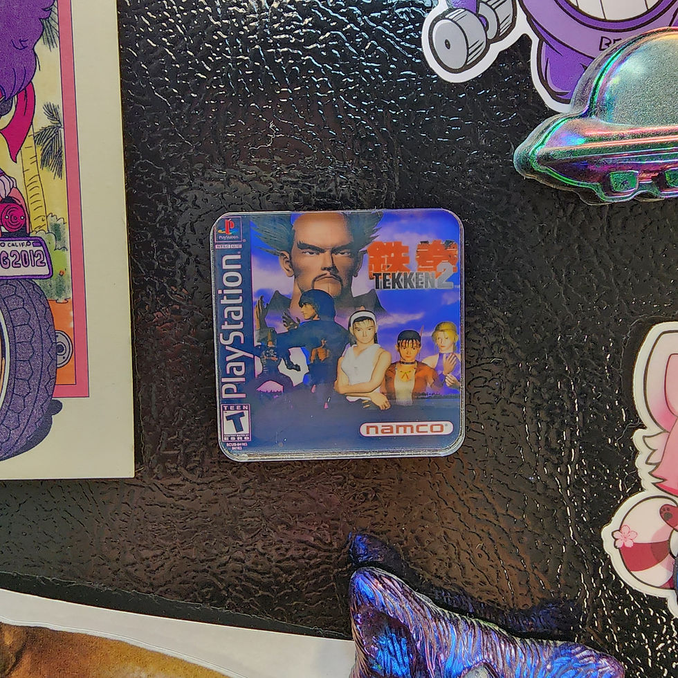 Thumbnail: Tekken 2 Inspired Refrigerator Magnet - Retro Video Game Playstation One Classic