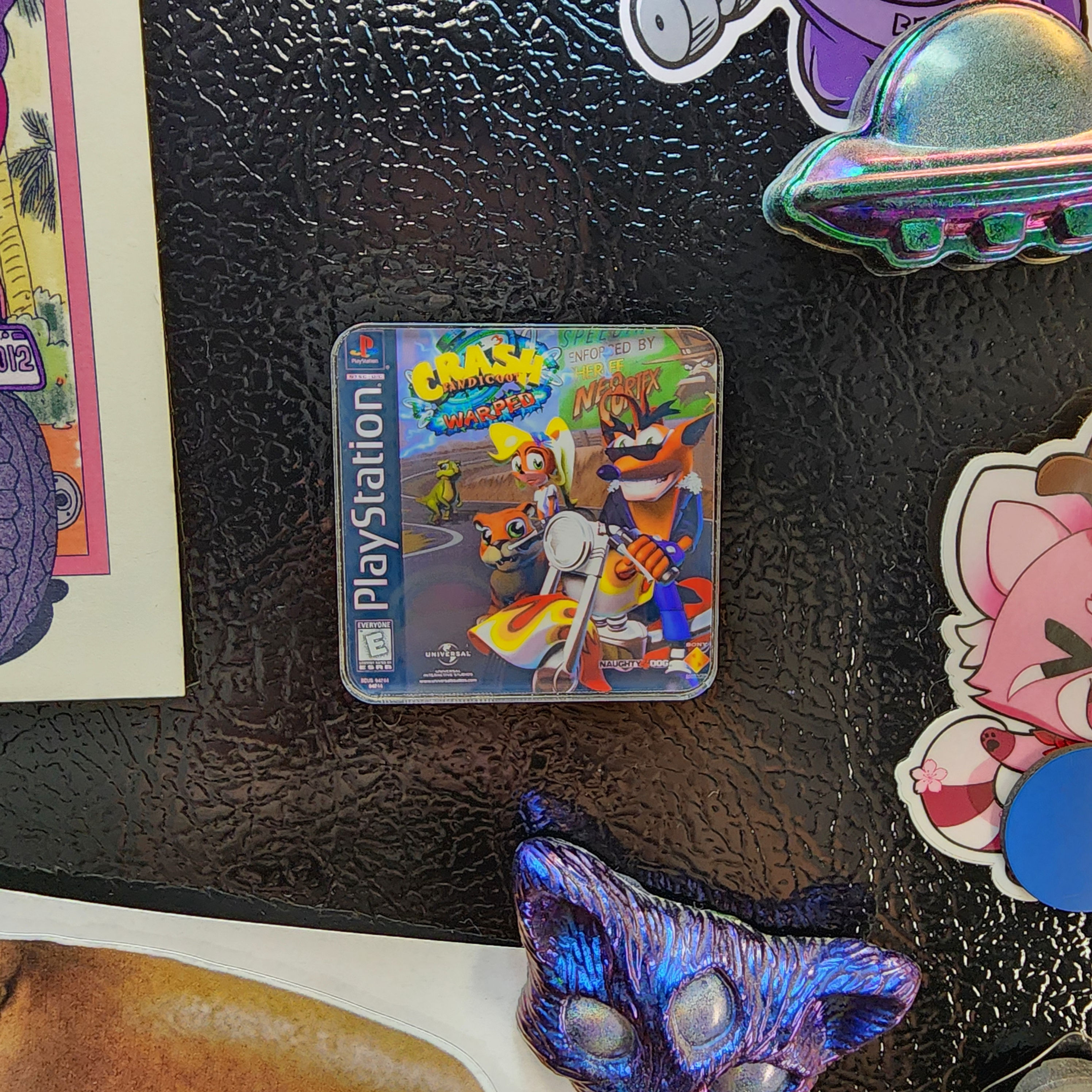 Crash Bandicoot Warped Inspired Refrigerator Magnet - Playstation One
