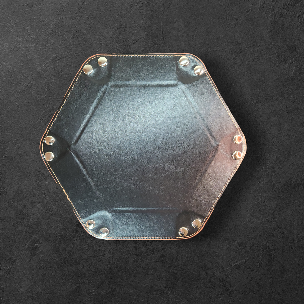 Thumbnail: Traveling Tortle Mascot Tortoise and the Ware Faux Leather and Velvet Dice Tray