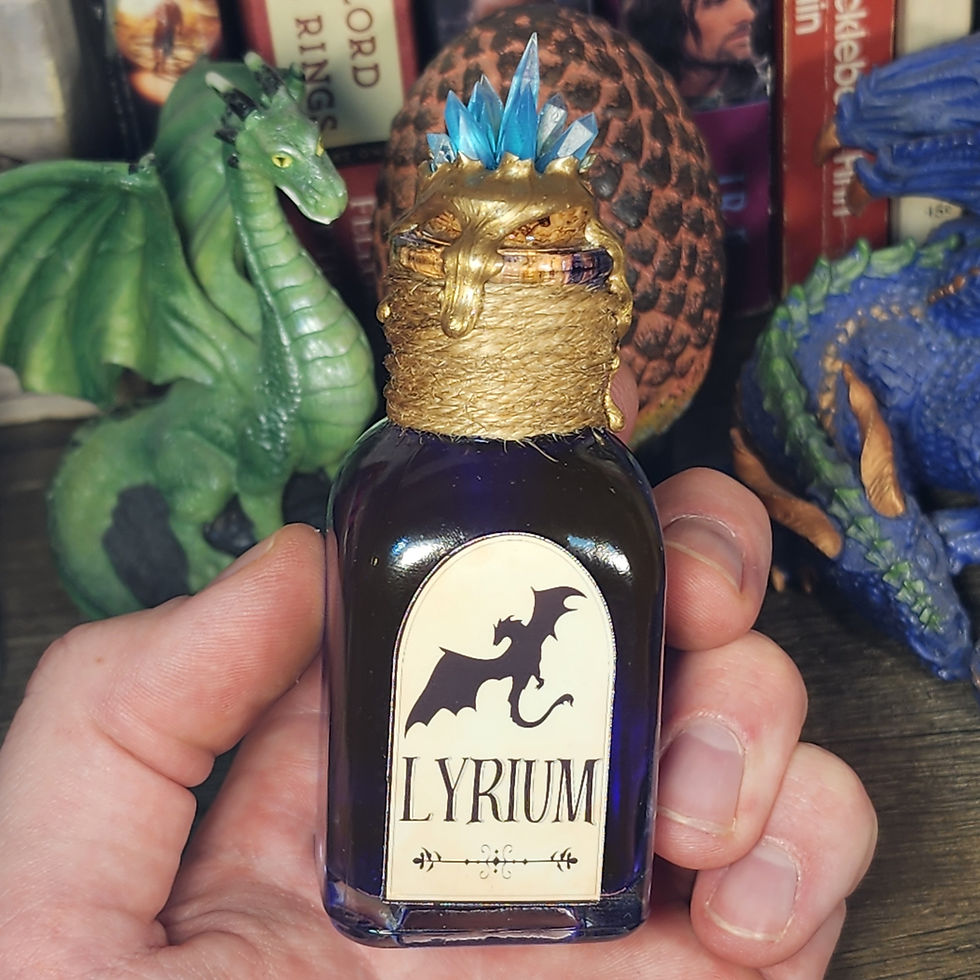 Thumbnail: Small Lyrium Potion Bottle Home Decor - Role-Playing Game, Dragon Age Inspired