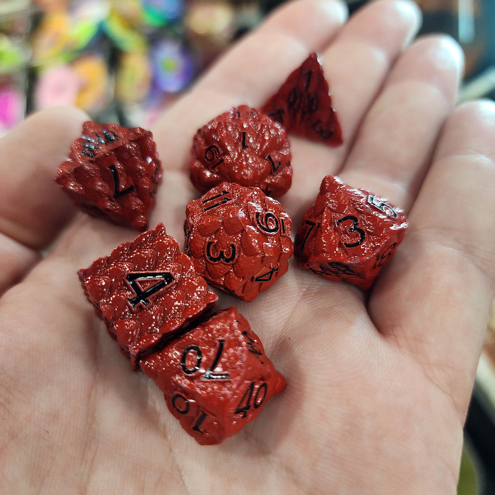 Thumbnail: Solid 7 Set Polyhedral Metal Dice DND [D&D, 7 Metallic Die Set for TTRPG