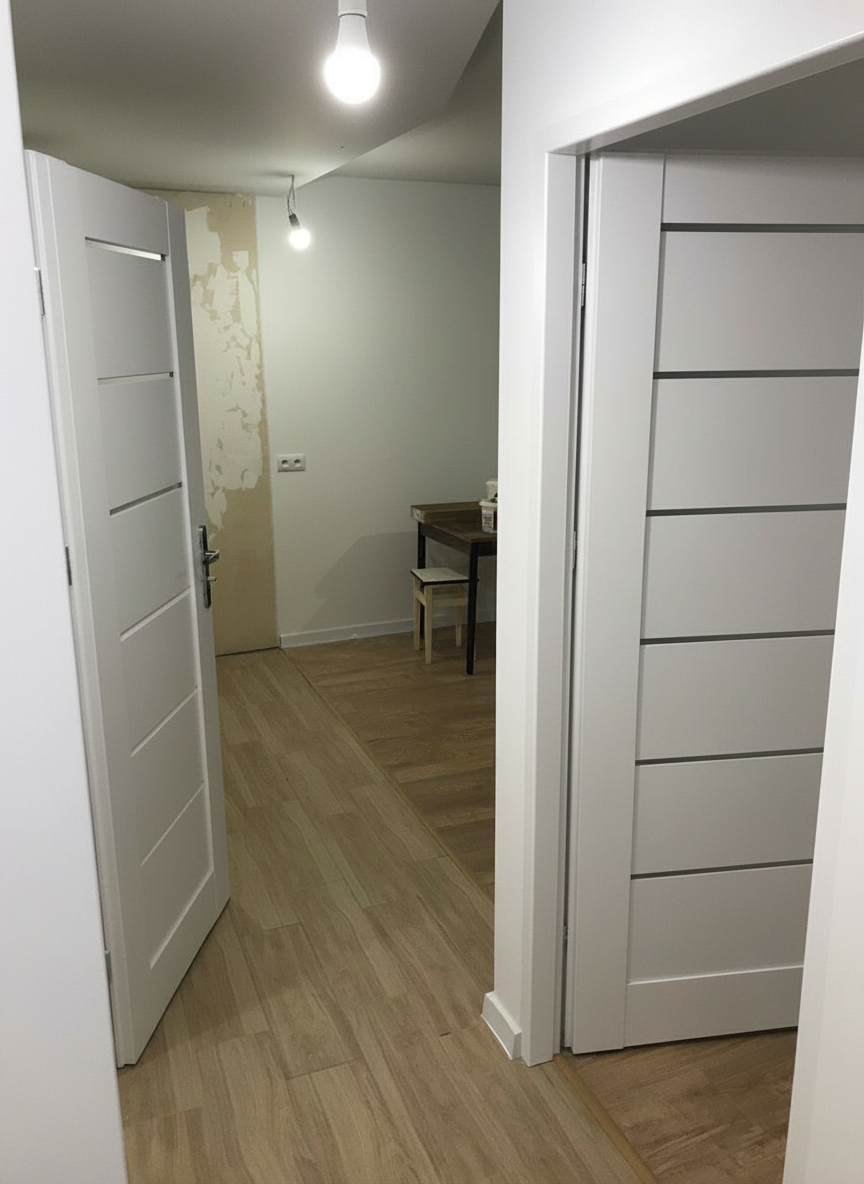 Modern door repair and installation services in hallway