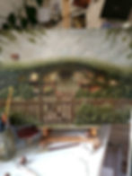 Thumbnail: Original oil painting of a hobbit hole in the shire from lord of the rings