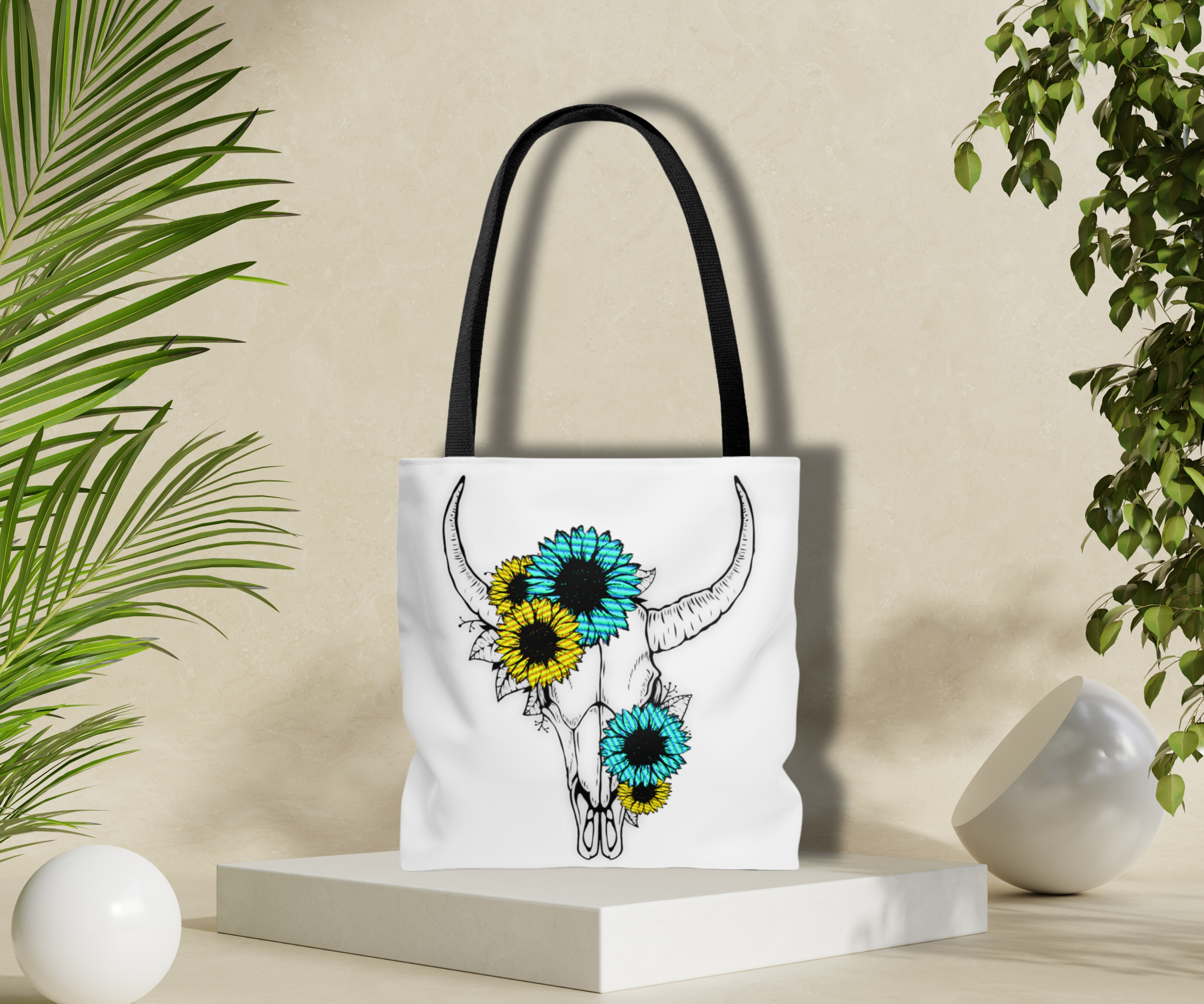 Wanderlust Trails Tote Bag, Western Overnight Bag, Trendy Longhorn Book Bag