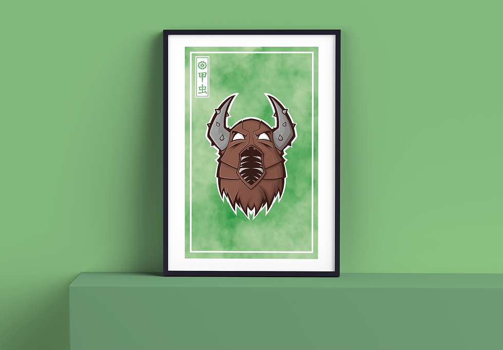 Thumbnail: #127 - Crushing Horns Poster – High Quality Art Print by Action Art