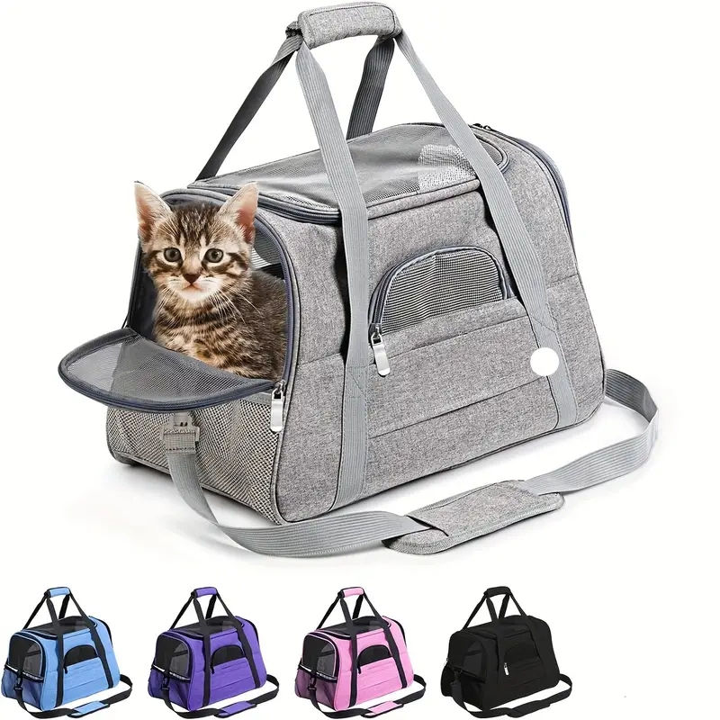Soft-Sided Cat Carrier – Spacious Travel Bag for Medium & Large Cats