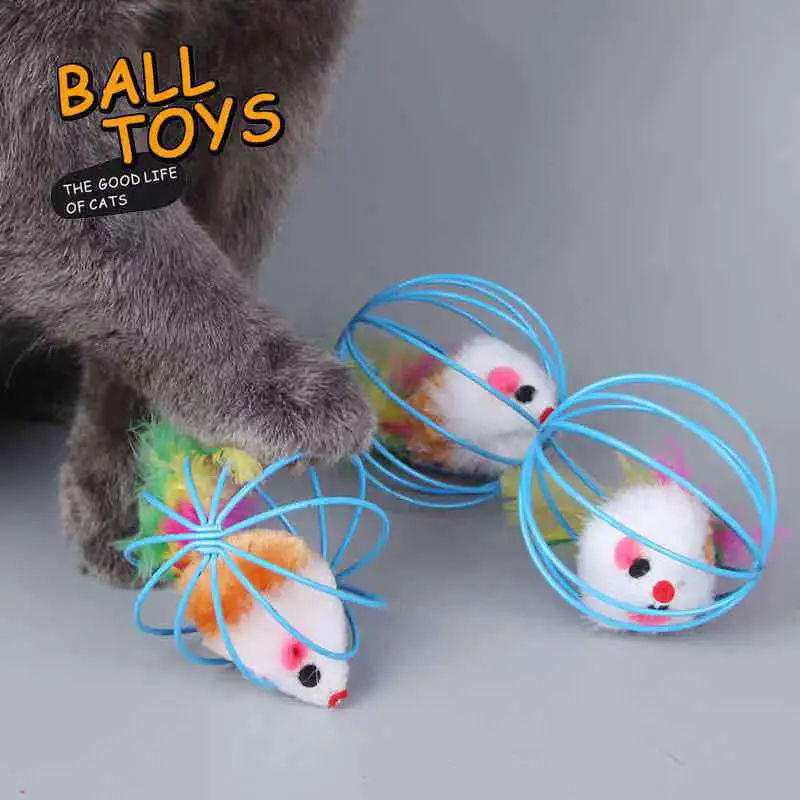 Thumbnail: Interactive Mouse Cat Toy with Cage – Chase & Play Toy