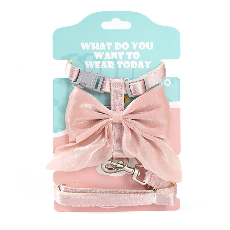 Thumbnail: Cute Bowknot Cat Harness & Leash – Adjustable Walking Set