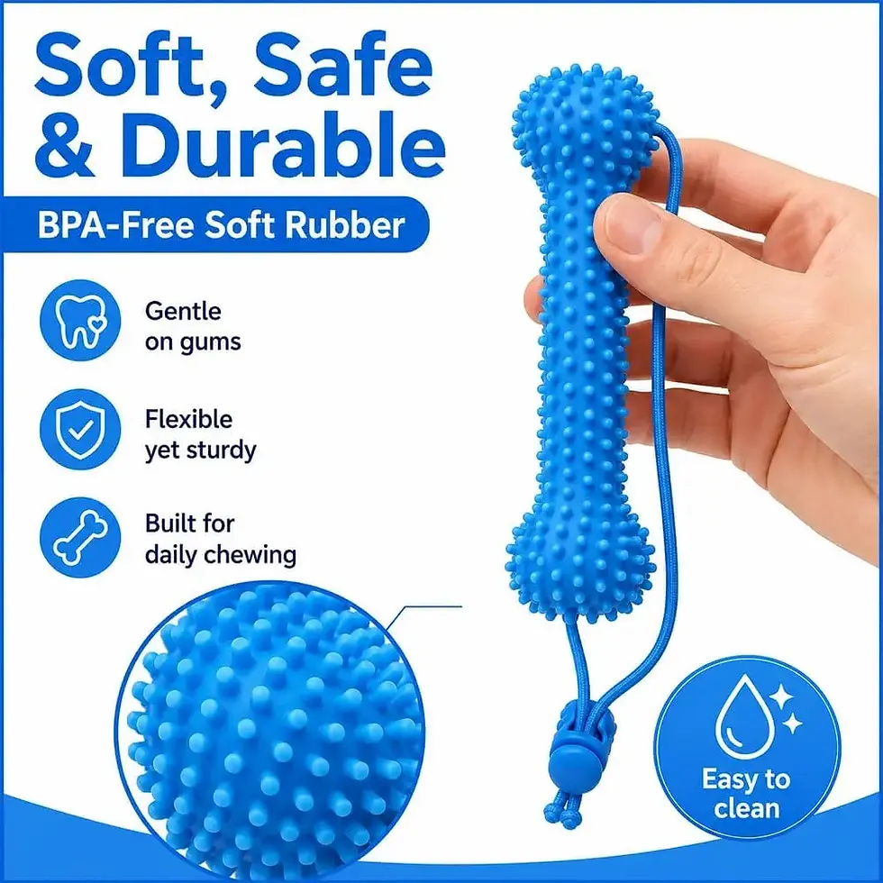Thumbnail: Dog Dental Chew Toy – 2-in-1 Teeth Cleaning & Brushing Aid