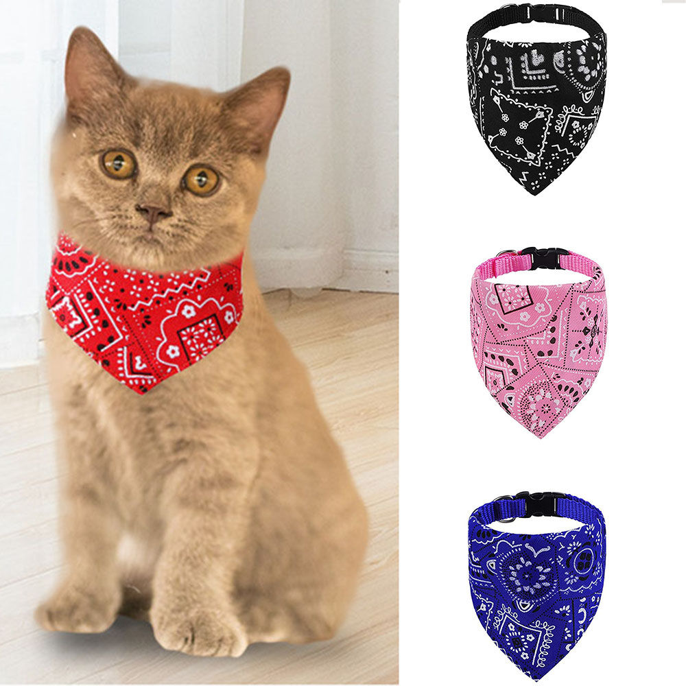 Cute Cat Bow Tie & Bandana Set – Adjustable & Washable