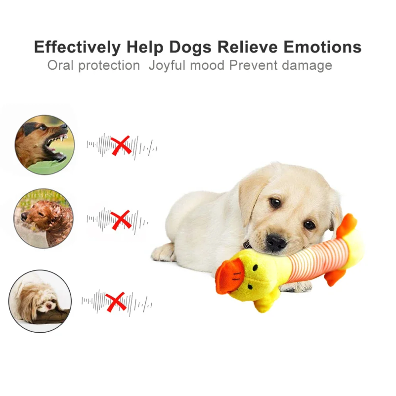 Thumbnail: Cute Plush Squeaky Dog Toy – Durable Chew & Play Toy