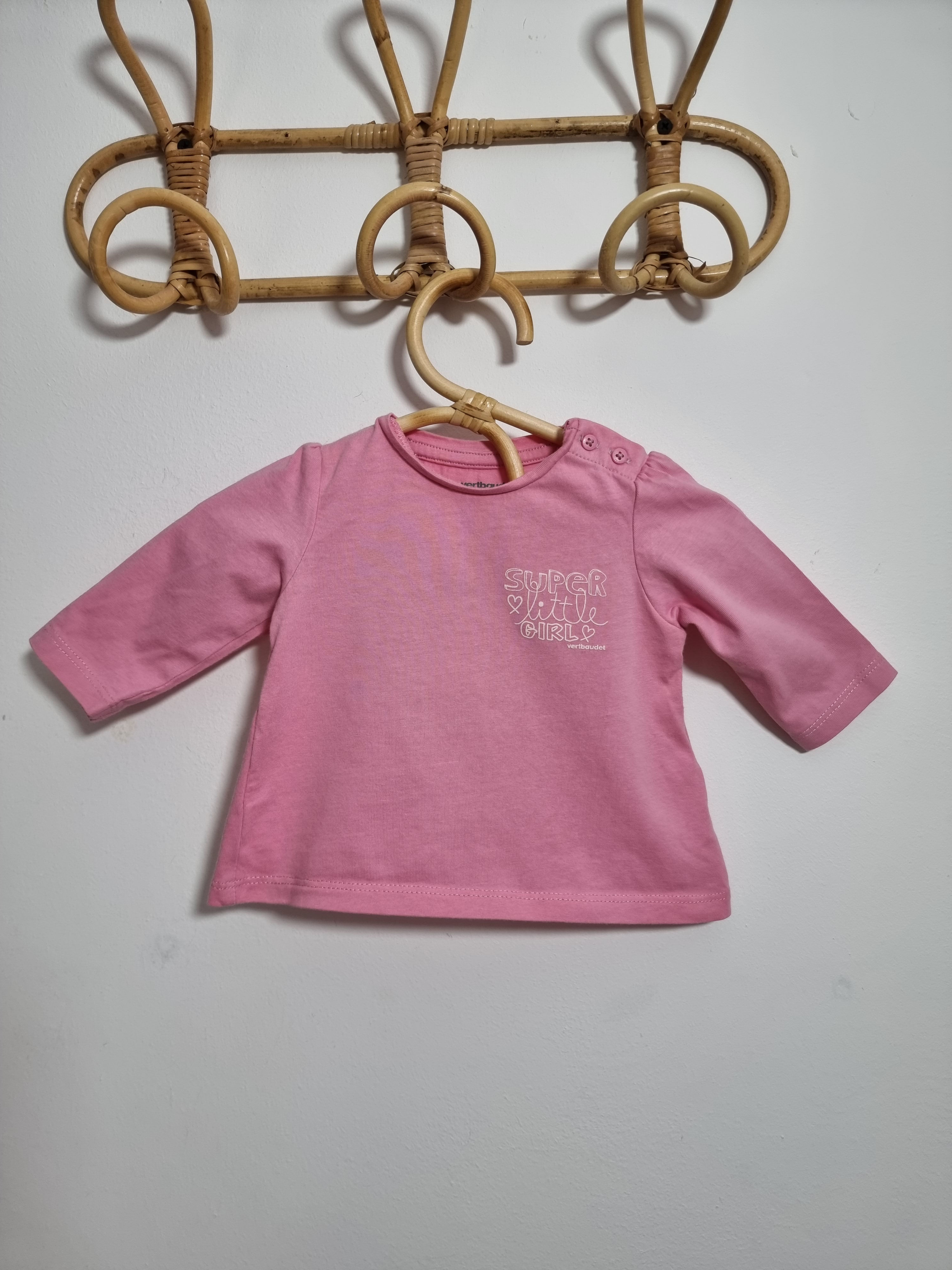 Tee-shirt manches longues - Vertbaudet - 3 mois.