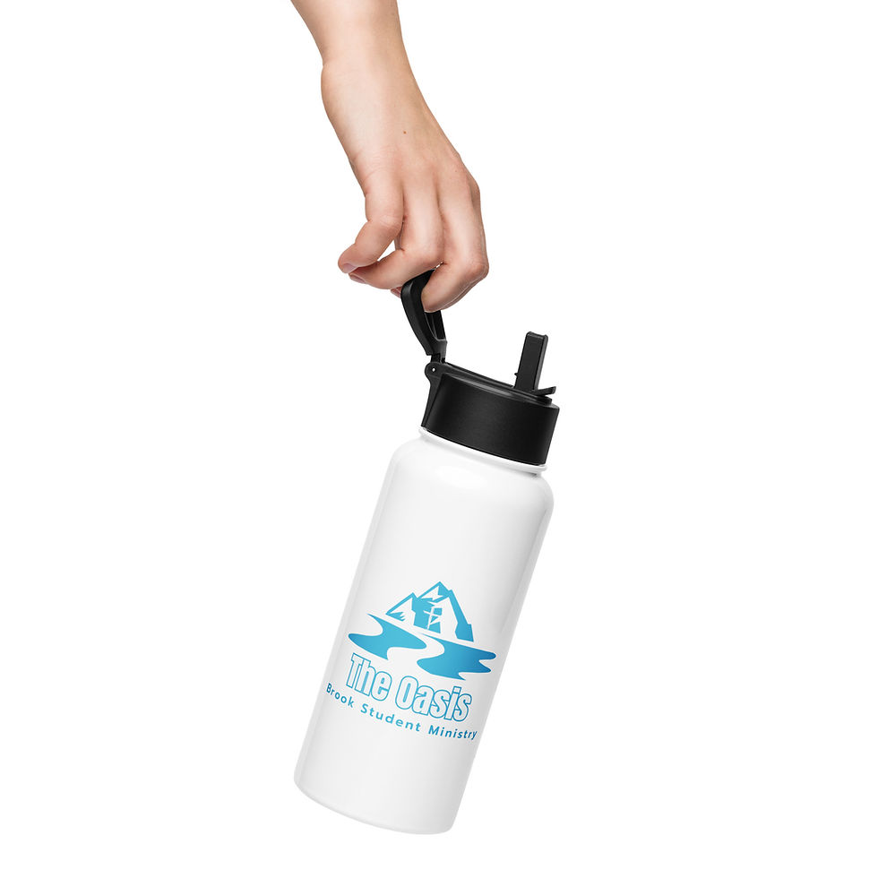 Thumbnail: Stainless steel water bottle with a straw lid
