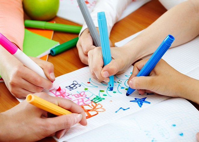 niños de dibujo