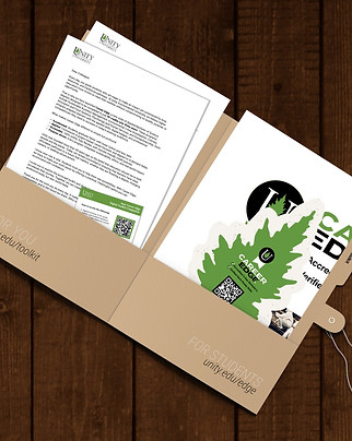 Fulfillment package folder and inserted printed materials