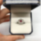 18ct White Gold and Platinum Ring