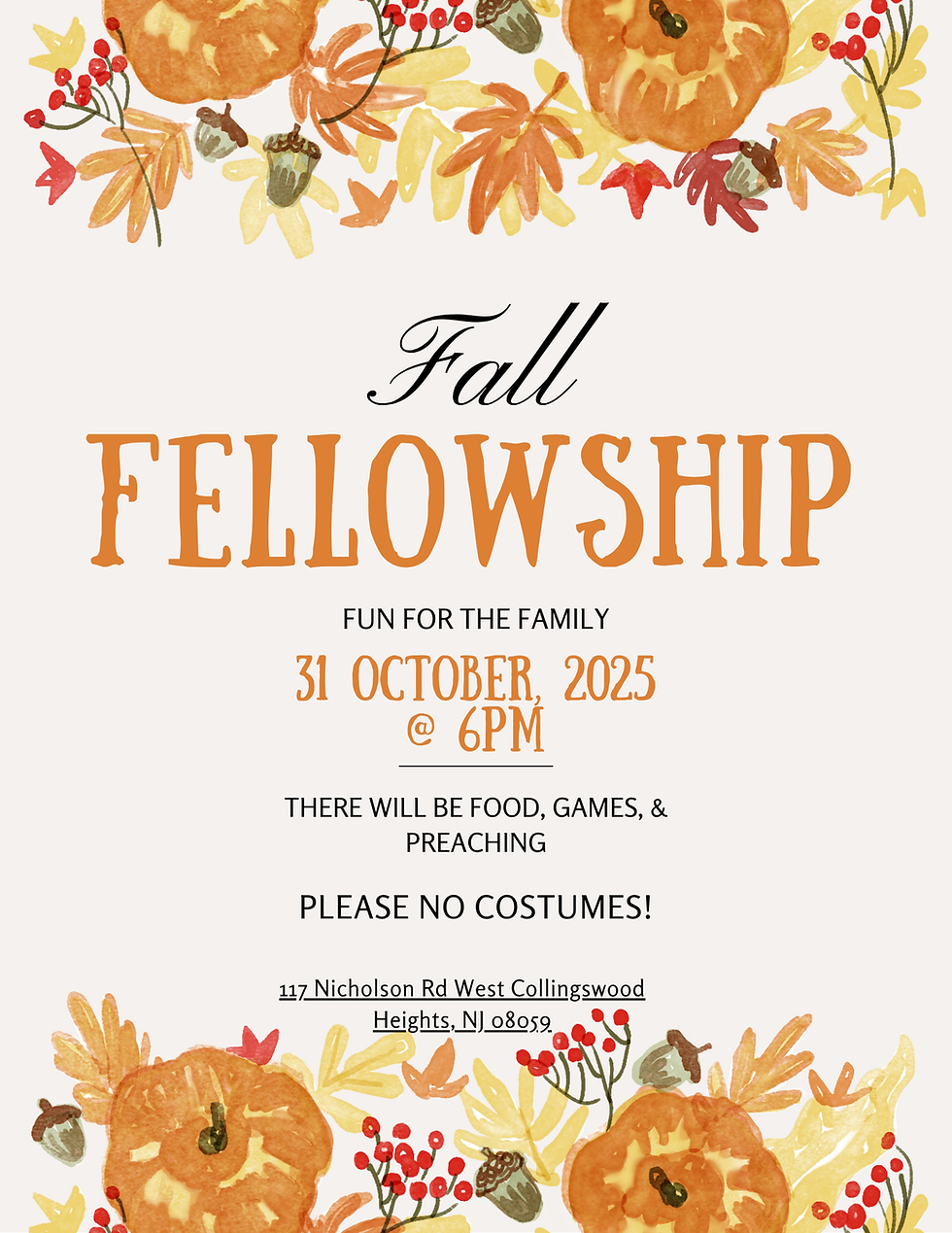 Fall Fellowship