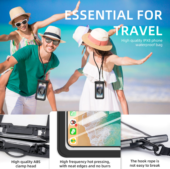 Thumbnail: CAELIX Waterproof Phone Pouch — Clear Touchscreen Dry Bag