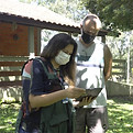 Equipe da Unidade de Vigilância de Zoonoses utilizando o Sistema de Informação em Saúde Silvestre Fiocruz SISS-Geo no monitoramento de epizootias de PNH para controle da febre amarela