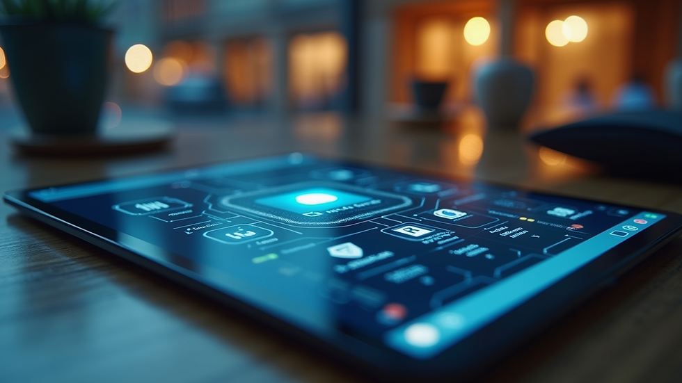 Close-up view of a tablet displaying an AI chatbot interface