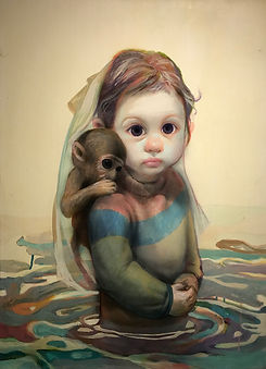 girl with monkey